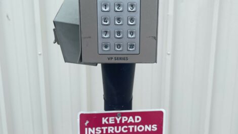 Security keypad at Devon Self Storage in Port St. Lucie.