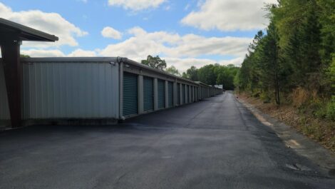 Drive-up units at Devon Self Storage in Spartanburg.