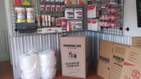 Packing supplies at Devon Self Storage in North Bend.