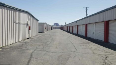 Drive-up units at Devon Self Storage in Las Vegas.