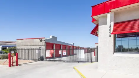Gated storage facility in West Apple Valley, CA, at Devon Self Storage - West Apple Valley