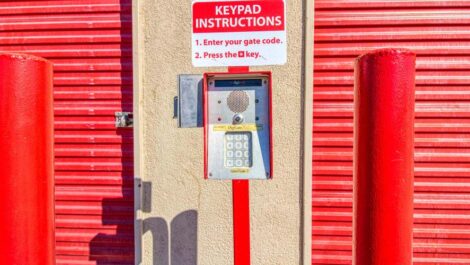 Keypad for gated entry in Thousand Palms, California at Devon Self Storage