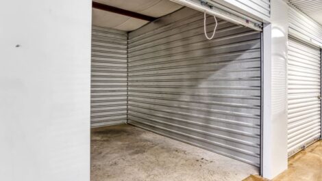 Inside of a climate-controlled storage unit in Sherman, Texas at Devon Self Storage