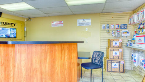 Front desk inside the leasing office at Devon Self Storage in Memphis, Tennessee