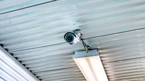 Video camera looking over climate-controlled storage in Sherman, Texas at Devon Self Storage