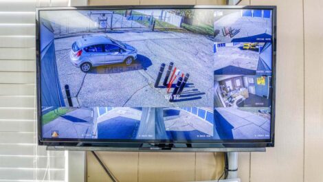 Video surveillance monitors at Devon Self Storage in Jenison, Michigan