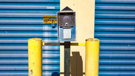 Keypad for the gated entry in Sherman, Texas at Devon Self Storage
