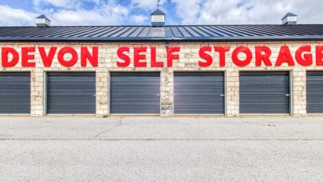 The exterior of Devon Self Storage in Yukon, Oklahoma