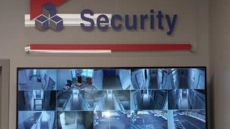 Security camera screen at Devon Self Storage