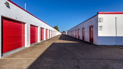 Drive-up storage units at Devon Self Storage in Seabrook, Texas