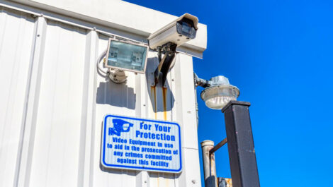 Video camera for surveillance at Devon Self Storage in Pasadena, Texas