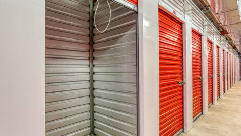 Inside of a climate-controlled self storage unit in Pasadena, Texas at Devon Self Storage