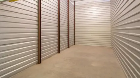 Inside a clean, large storage unit in Bixby, OK at Devon Self Storage Bixby