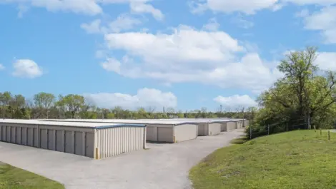 Exterior view of storage units, small, medium size units with drive up access in Ardmore, OK, at Devon Self Storage - Ardmore