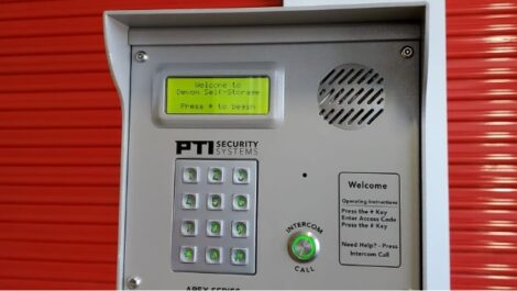 Security keypad at Devon Self Storage in Allentown.