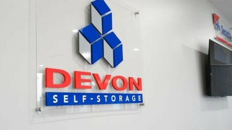 Devon logo at Devon Self Storage in Macon.