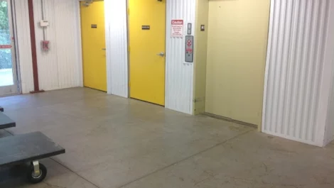 entrance to indoor storage units