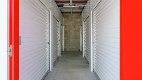 inside hallway of storage facility