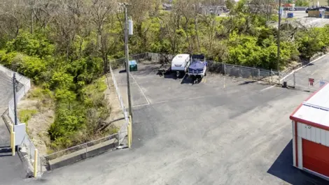 Boat, vehicle parking, vehicle storage, boat storage options in Hendersonville at Devon Self Storage - Main Street