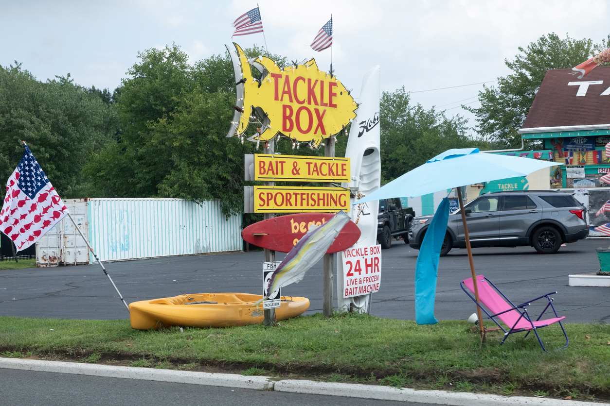 A longstanding bait shop in Hazlet near the Jersey Shore. 