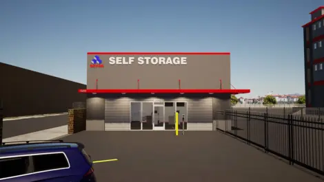 Entrance to office Self Storage entrance Devon Self Storage - Unruh, future storage facility in Philadelphia, PA, on Unruh Ave