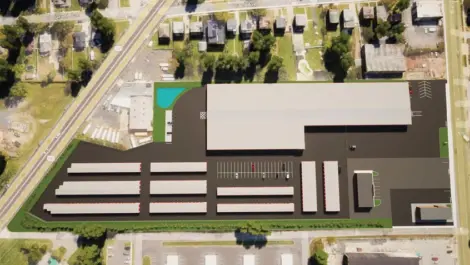 Devon Self Storage in Camden, NJ. Storage facility drone view or upcoming facility.