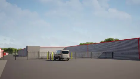 Gated entry at Devon Self Storage in Camden, NJ